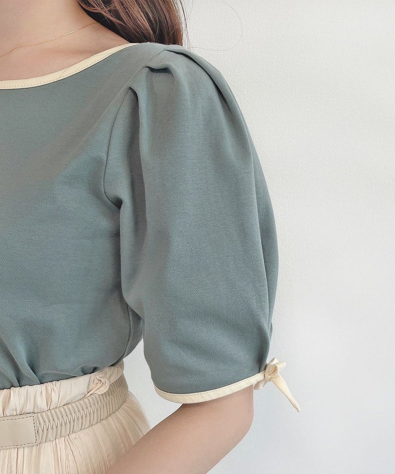 blue green×white / 袖