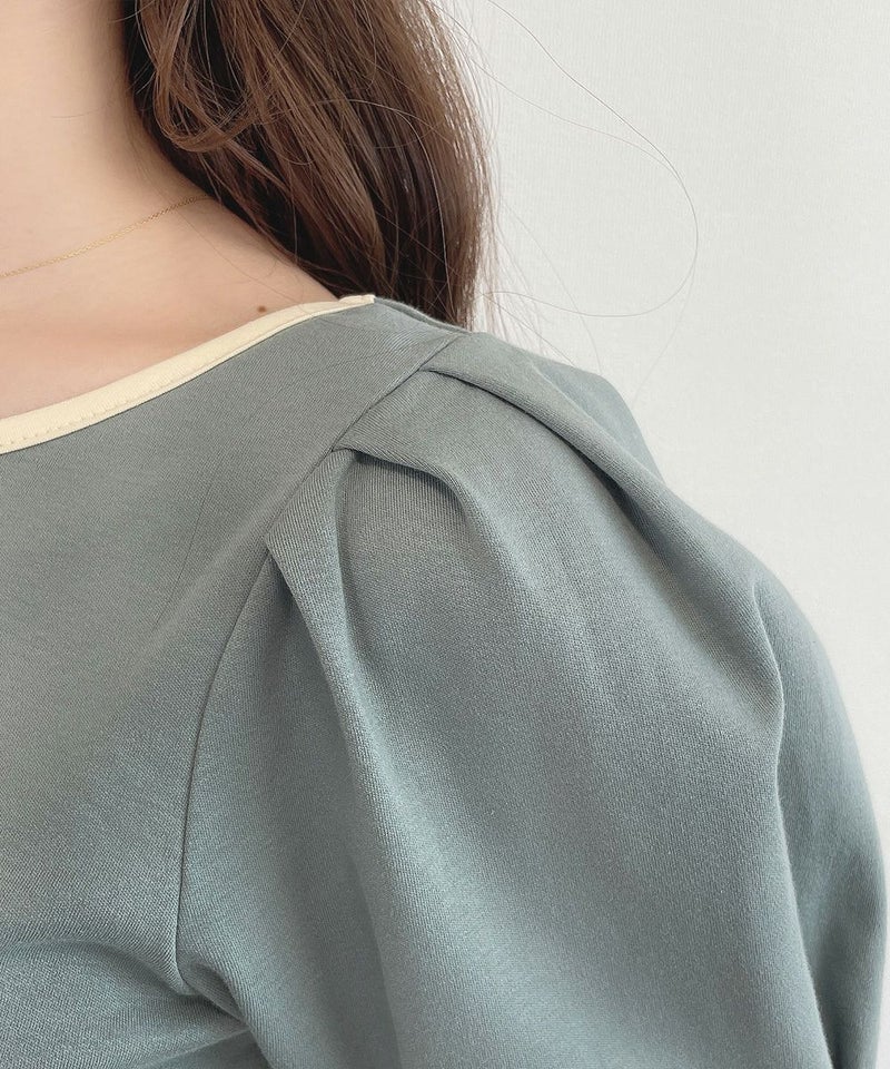 blue green×white / 袖