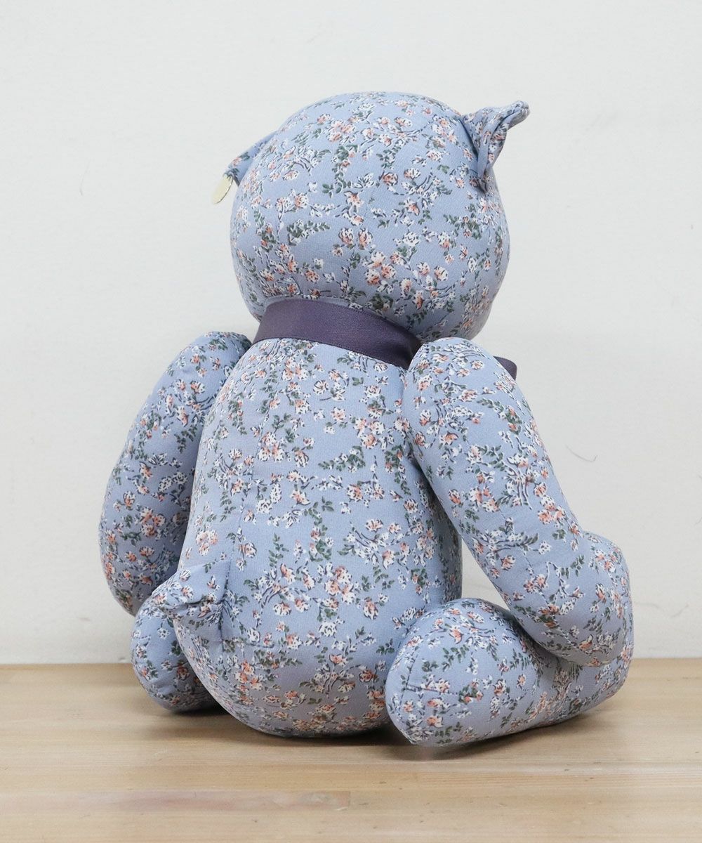 J：小花柄プリーツシャーリングワンピースBLUE/PINK 542