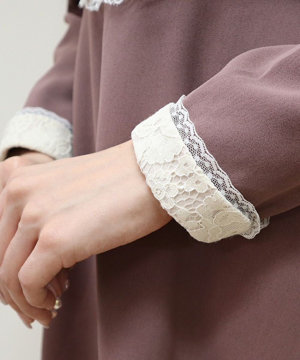 クレリックレースヨーク切替ロングワンピース/an another angelus