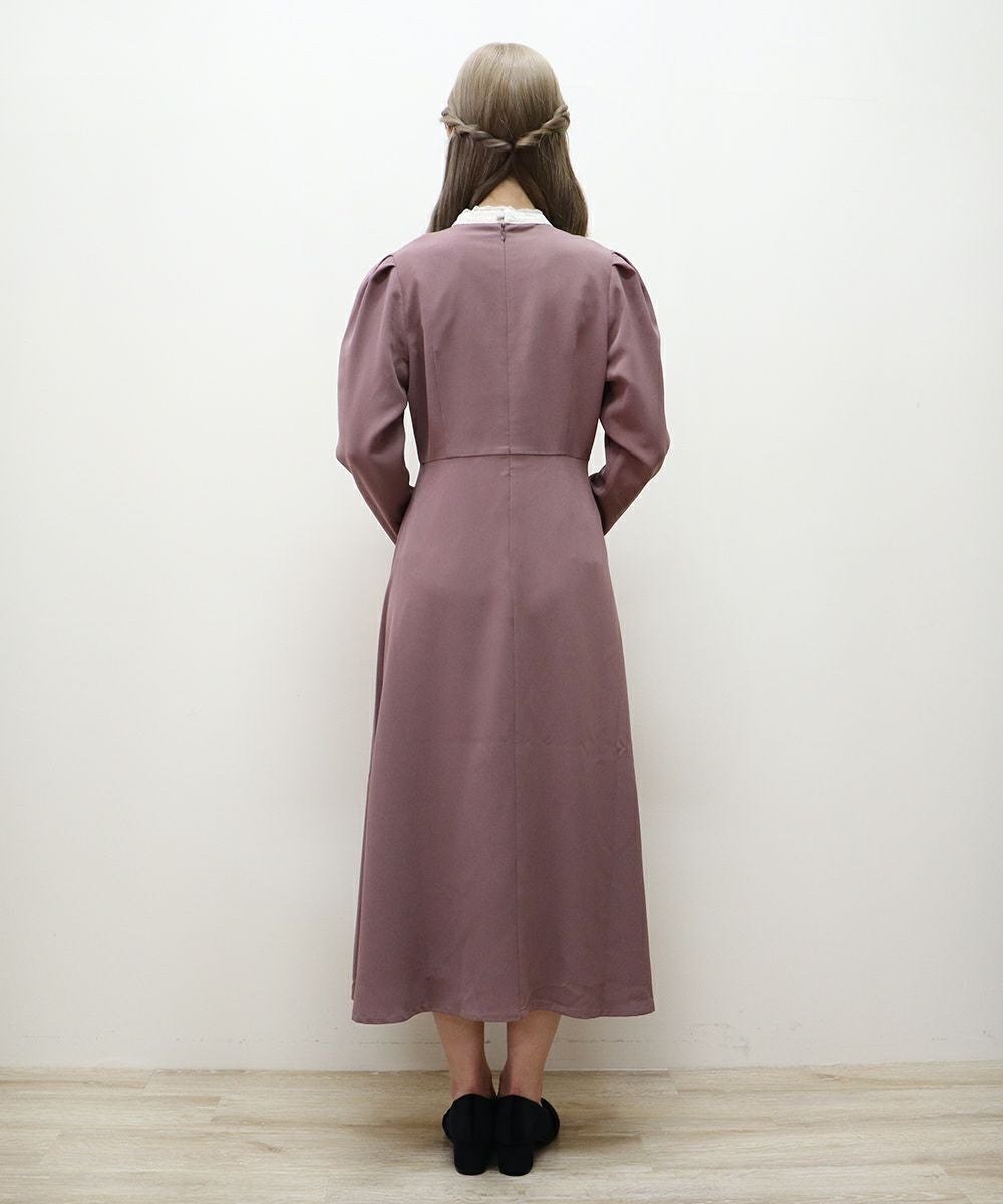 クレリックレースヨーク切替ロングワンピース/an another angelus