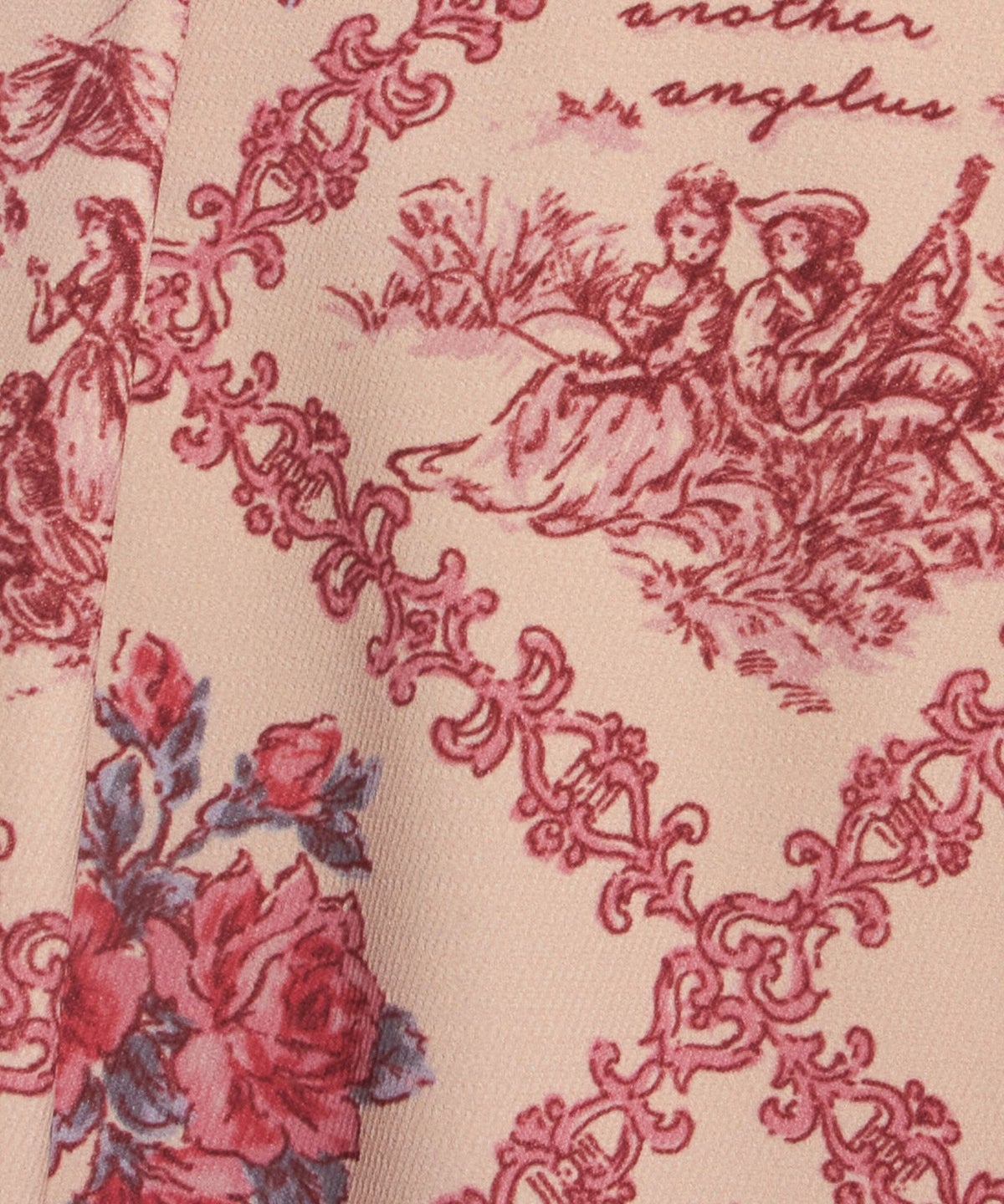 生地アップ (beige×red)