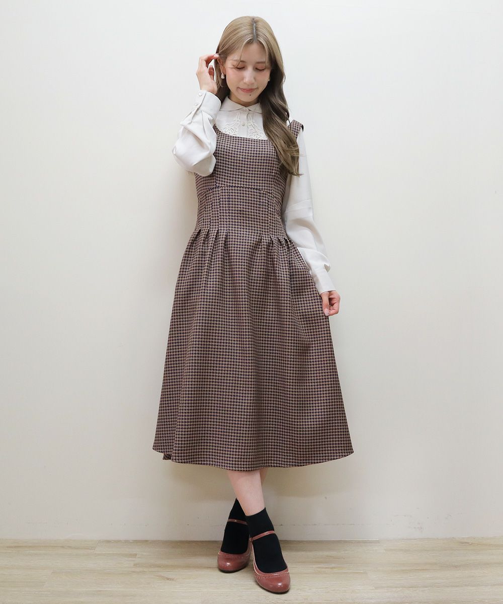 brown×navy / 160cm / ワンピースのみ / Mサイズ