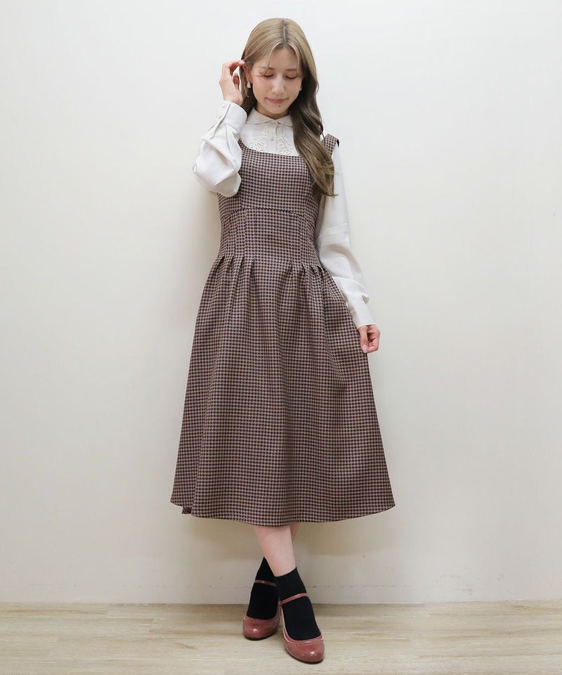 brown×navy / 160cm / ワンピースのみ / Mサイズ