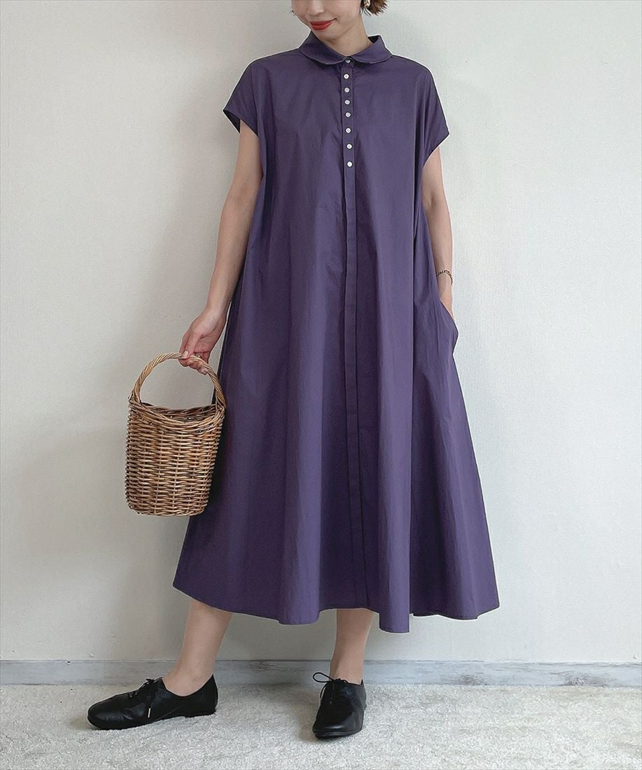 フレンチスリーブフレアーシャツワンピース/COUPE LE COEUR