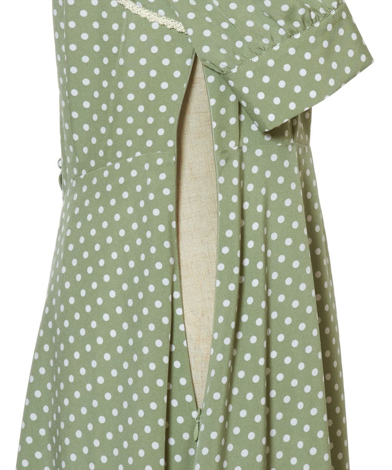 サイドファスナー (green×white)