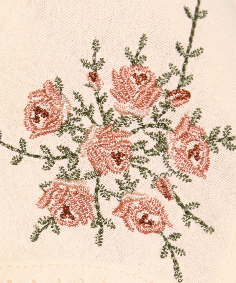 刺繡アップ (pink beige)