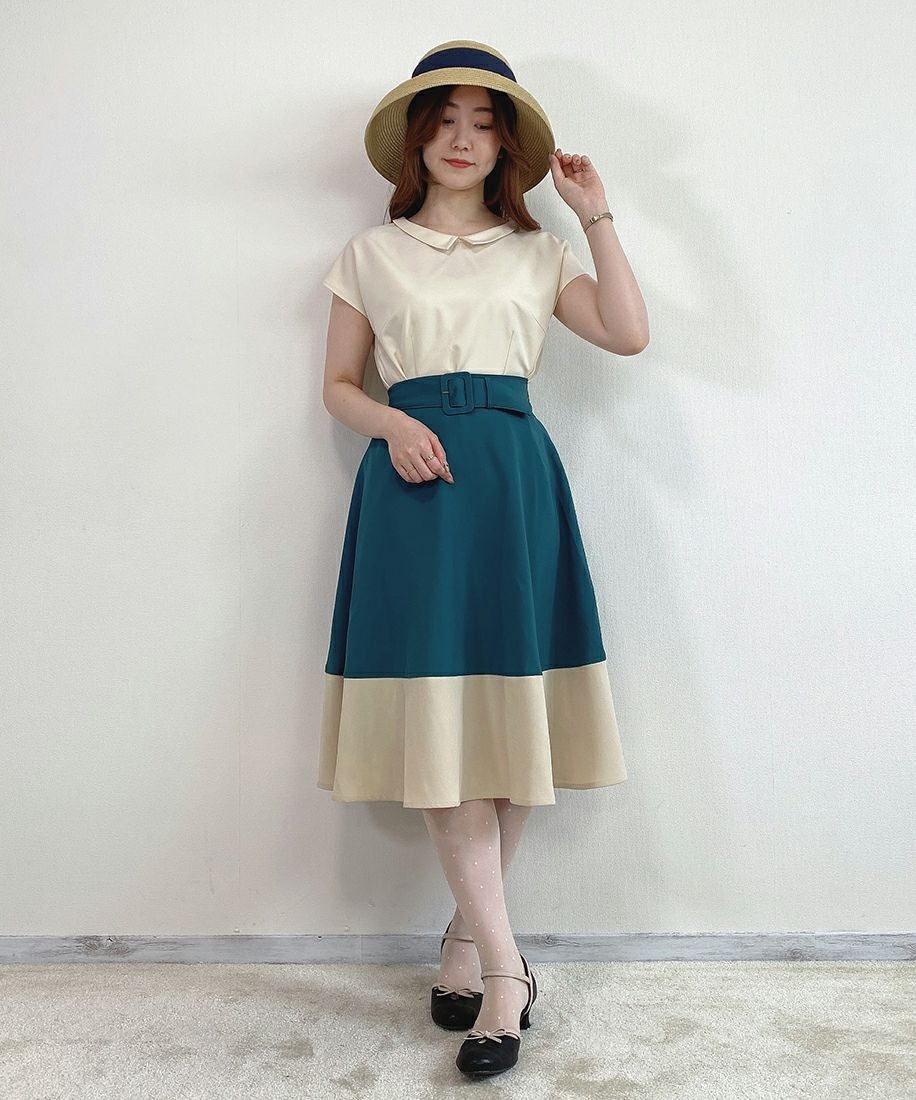 blue green×white / 153cm