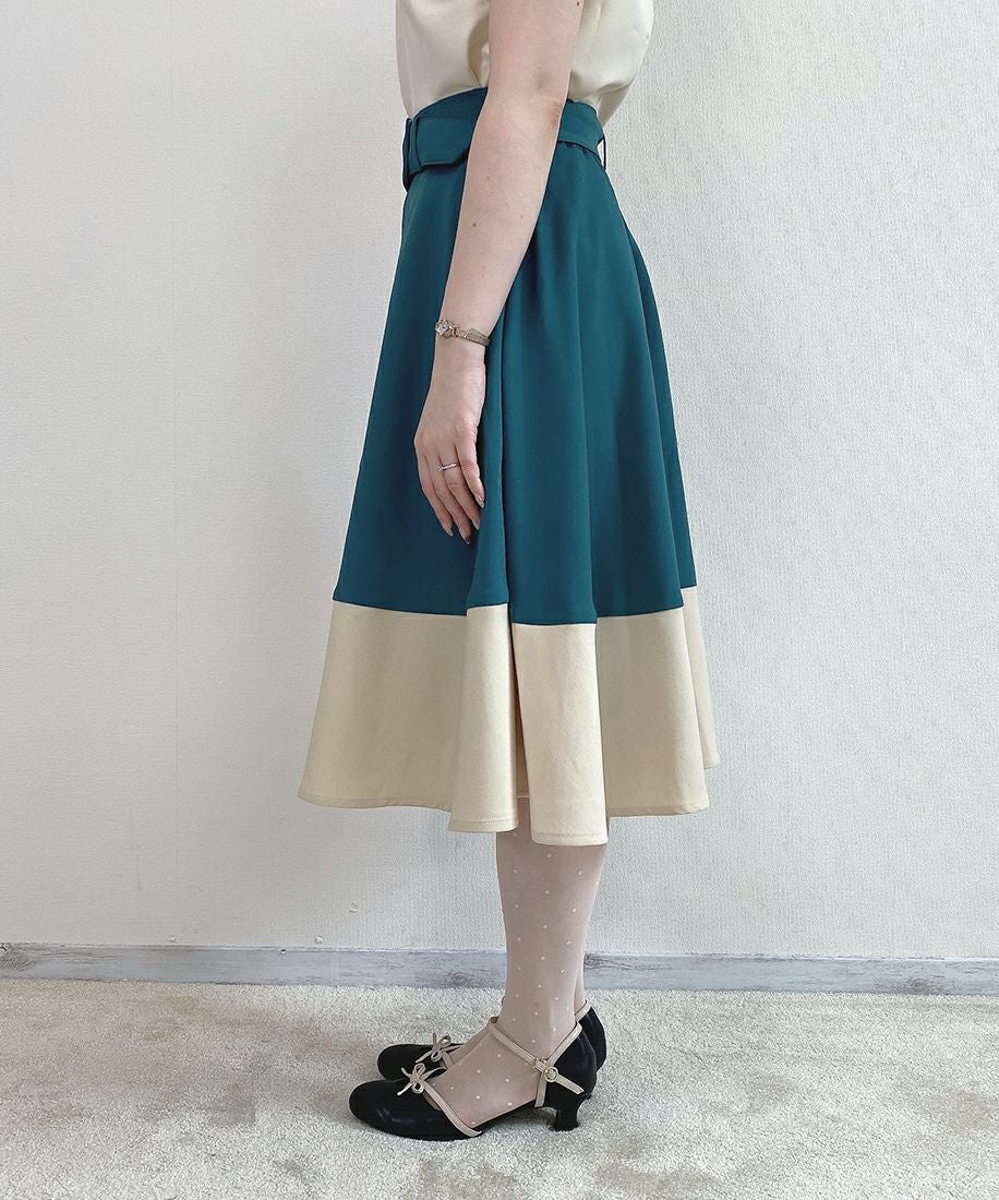 blue green×white / 153cm