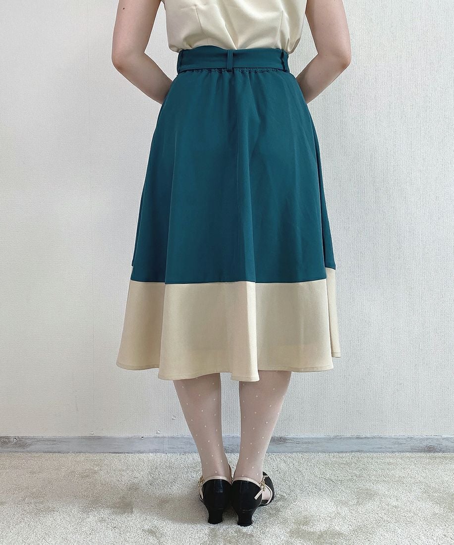 blue green×white / 153cm