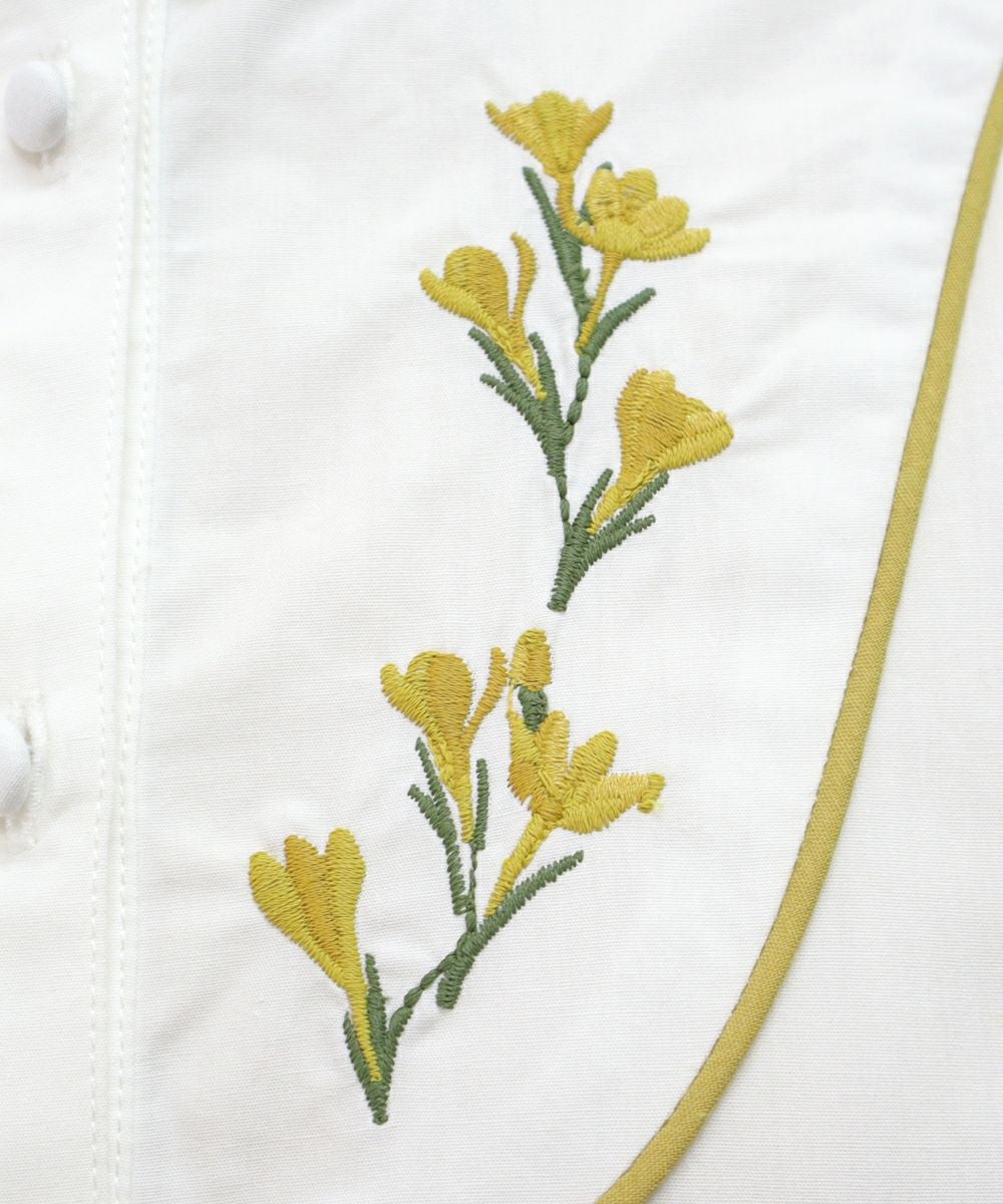 刺繡 (off white×yellow)