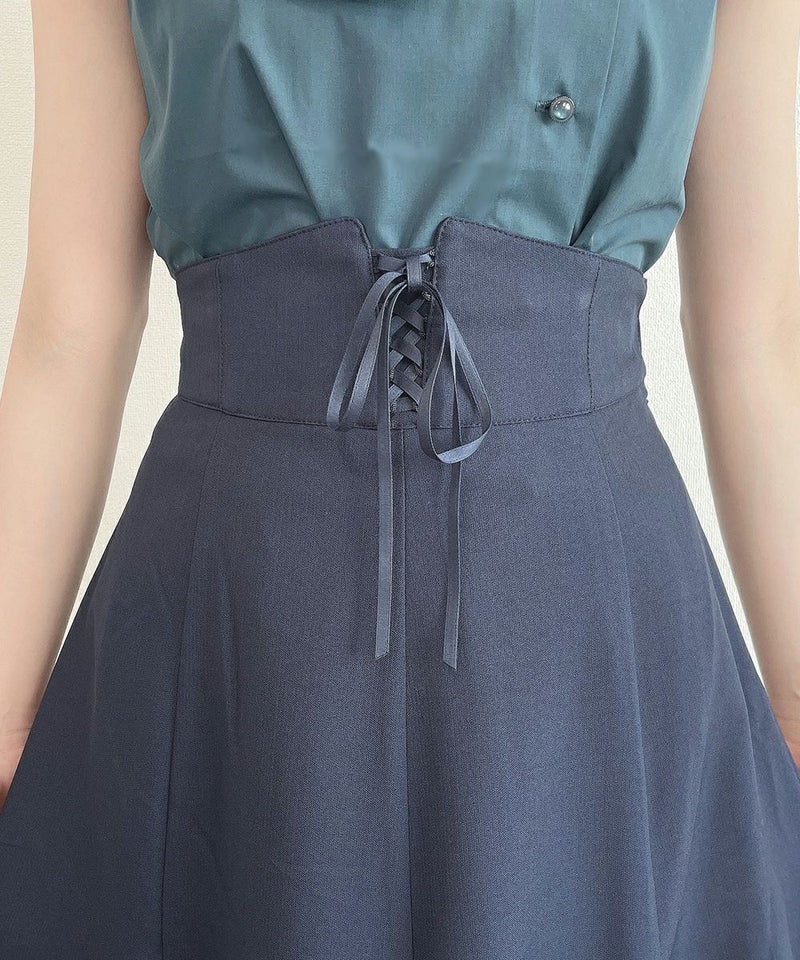 navy / レースアップ