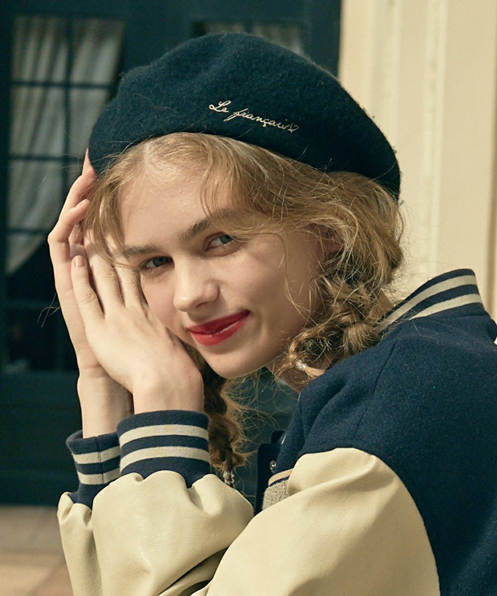 ロゴ刺繍入りベレー帽/F i.n.t [43AB01a004] | F i.n.t公式通販サイト