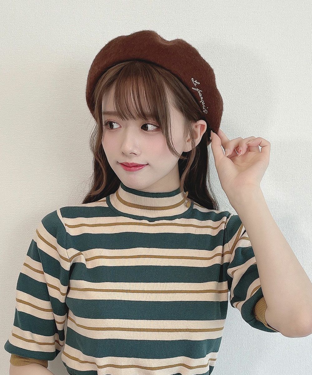 ロゴ刺繍入りベレー帽/F i.n.t [43AB01a004] | F i.n.t公式通販サイト