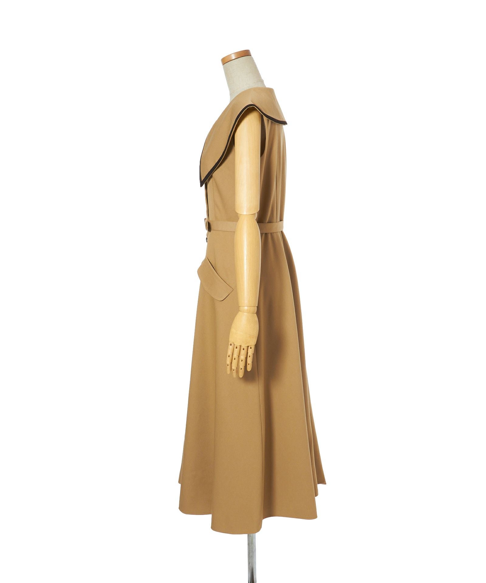 □ビッグカラートレンチジレワンピース/an another angelus