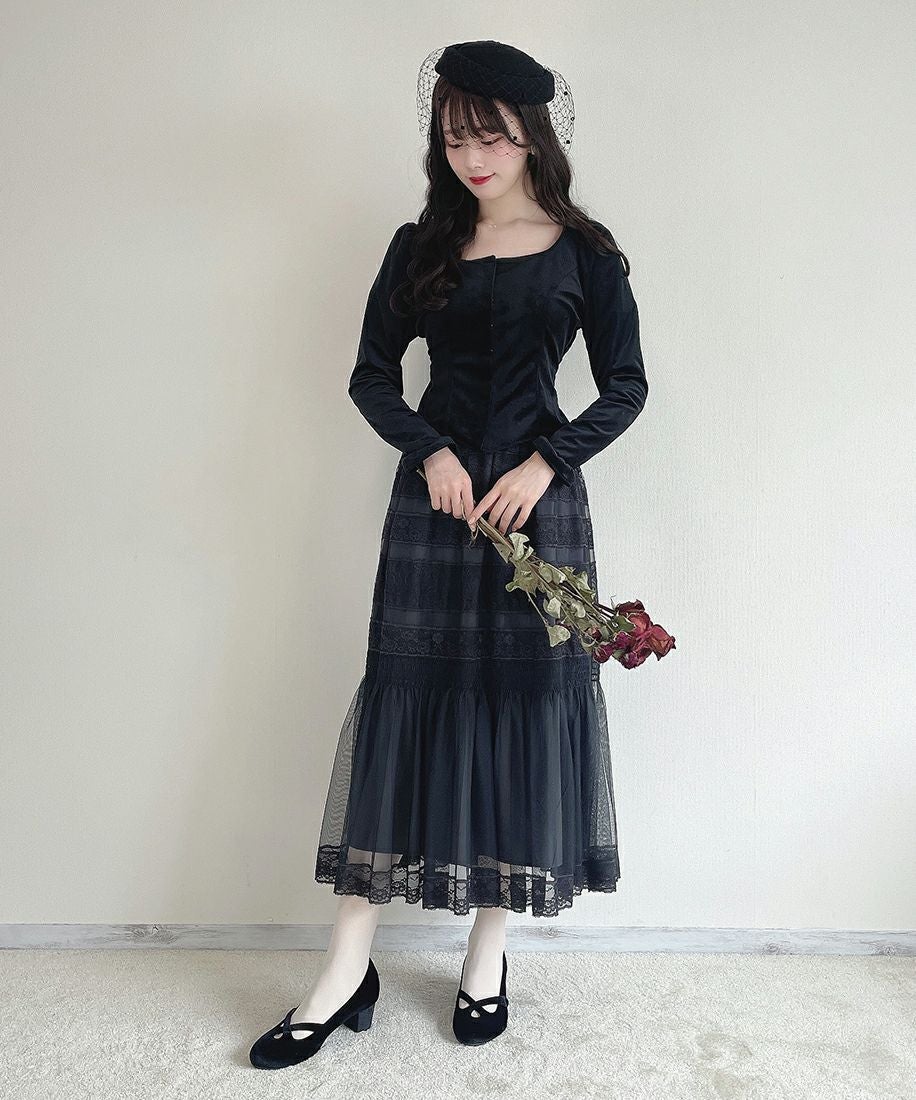 ベロアコルセットブラウス/an another angelus Limited [43DF02j002