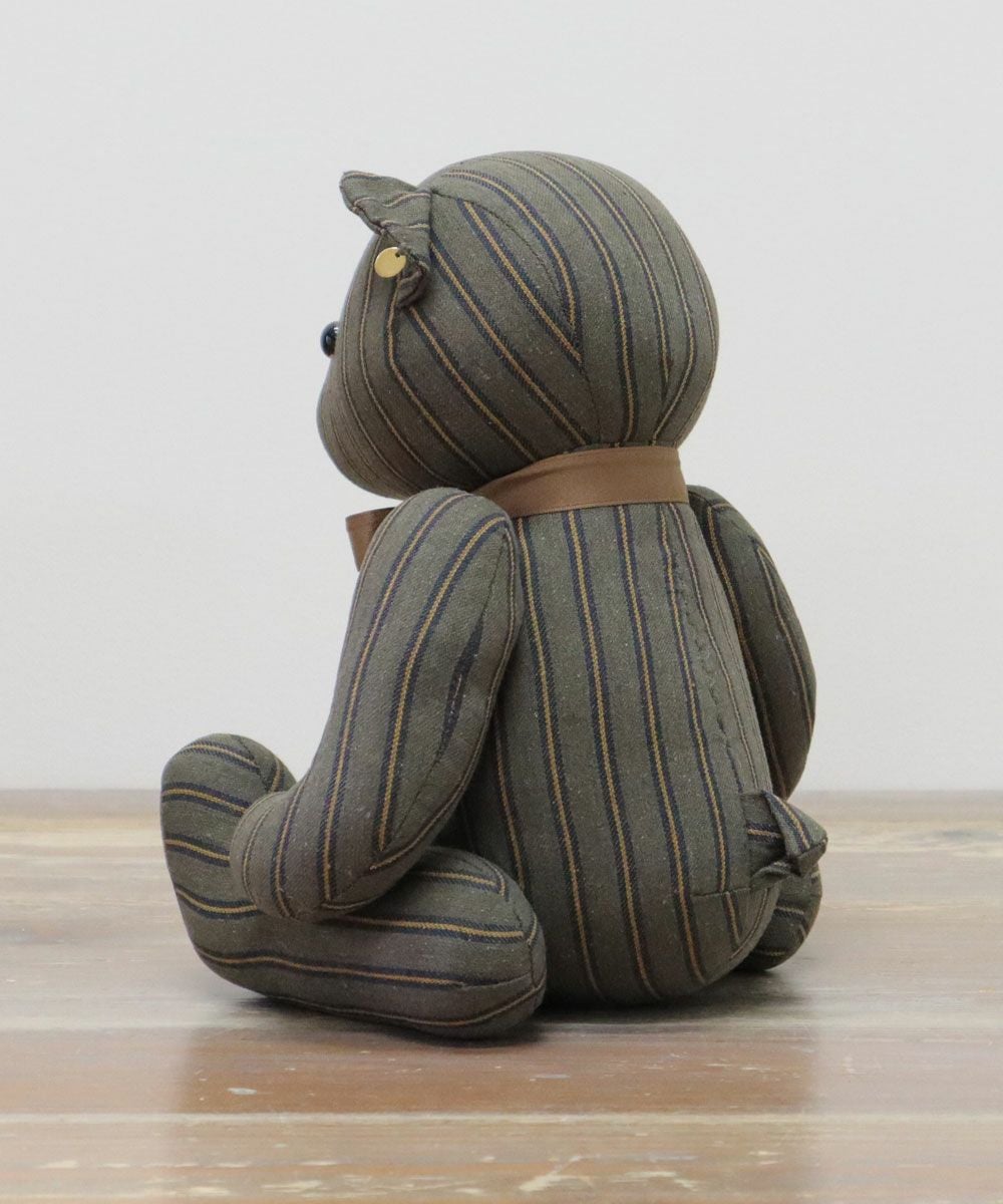 B：ネクタイレジメストライプワンピース KHAKI 69