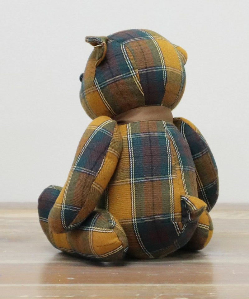 C：ベルト付きハイウエストチェックフレアースカート YELLOW×BR 147