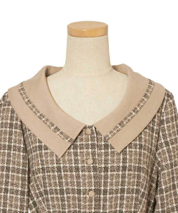 フロントアップ (beige×brown)