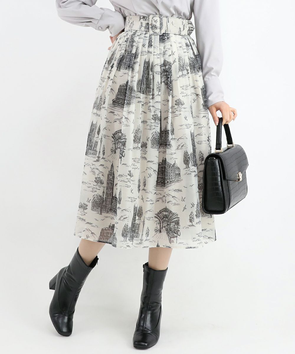 ブリティッシュトワル柄シアータックスカート/an another angelus