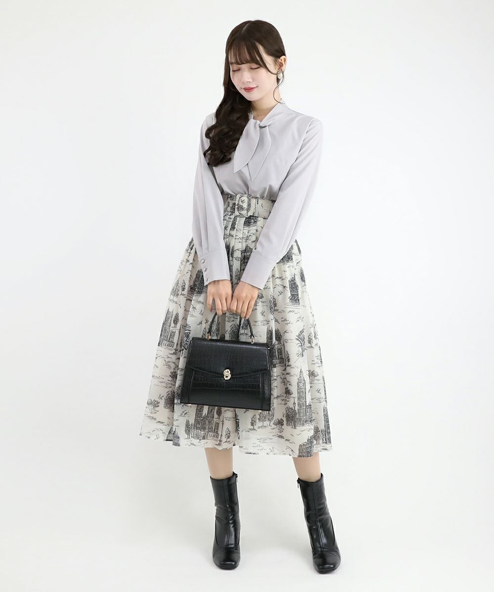 ブリティッシュトワル柄シアータックスカート/an another angelus