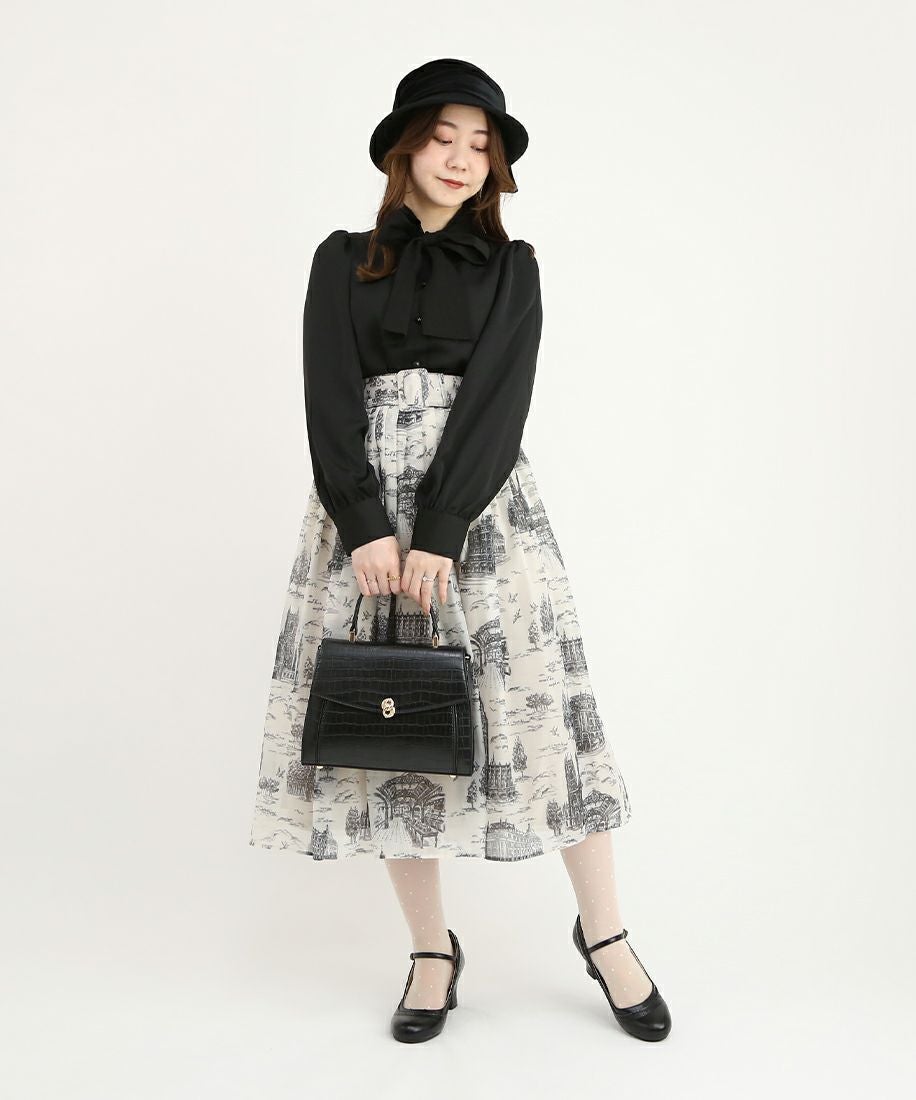 ブリティッシュトワル柄シアータックスカート/an another angelus