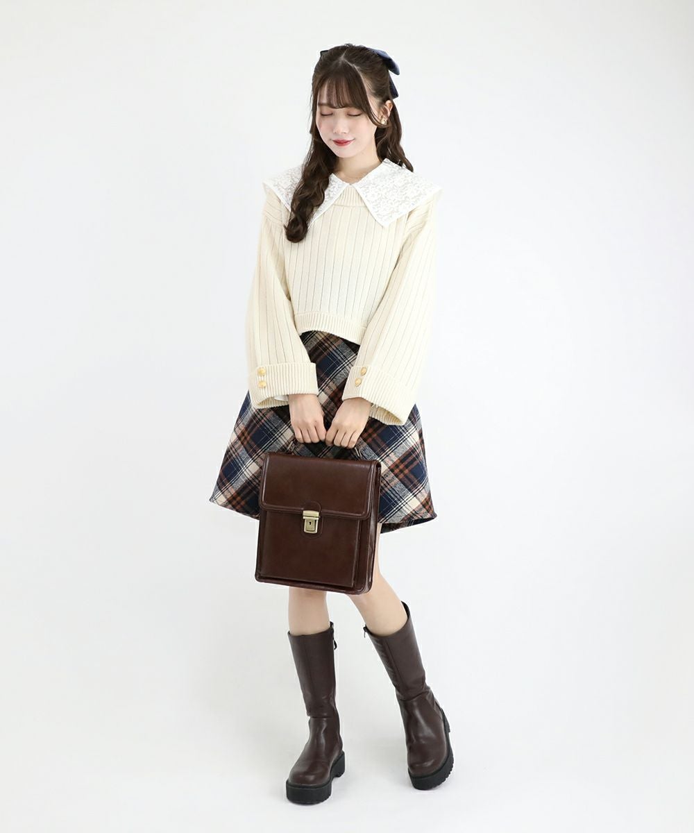 off white / 162cm / ニットとのレイヤード