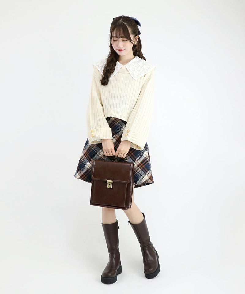 off white / 162cm / ニットとのレイヤード