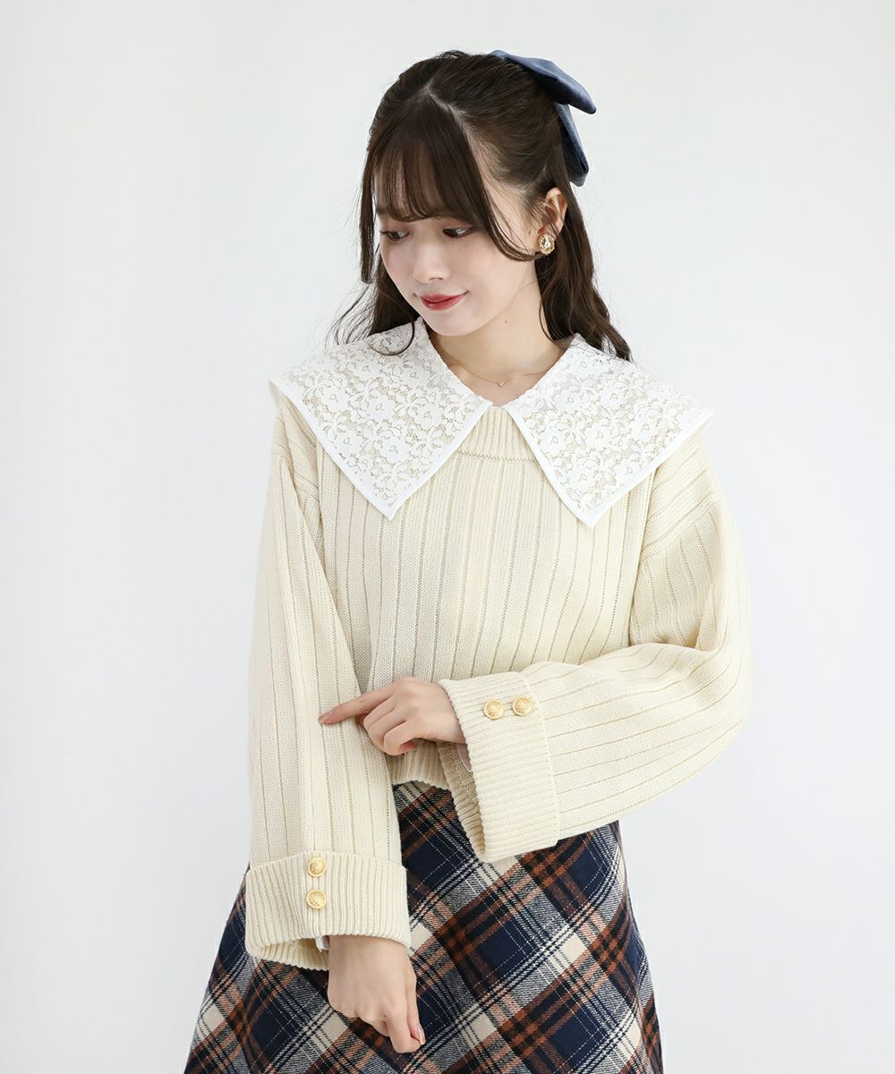 off white / 162cm / ニットとのレイヤード