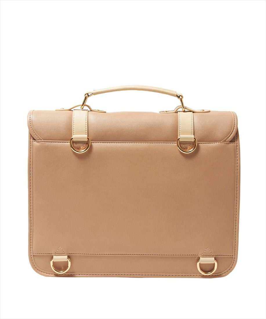 バック (beige×white)