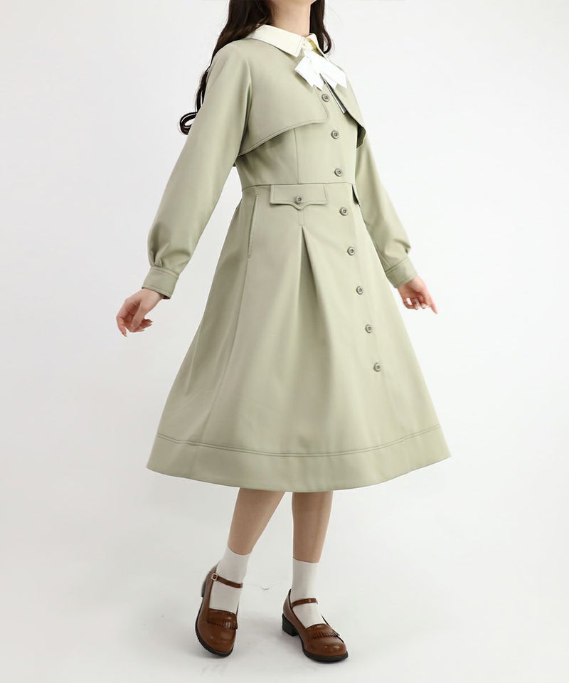 light khaki / 162cm / ブラウスとのレイヤード