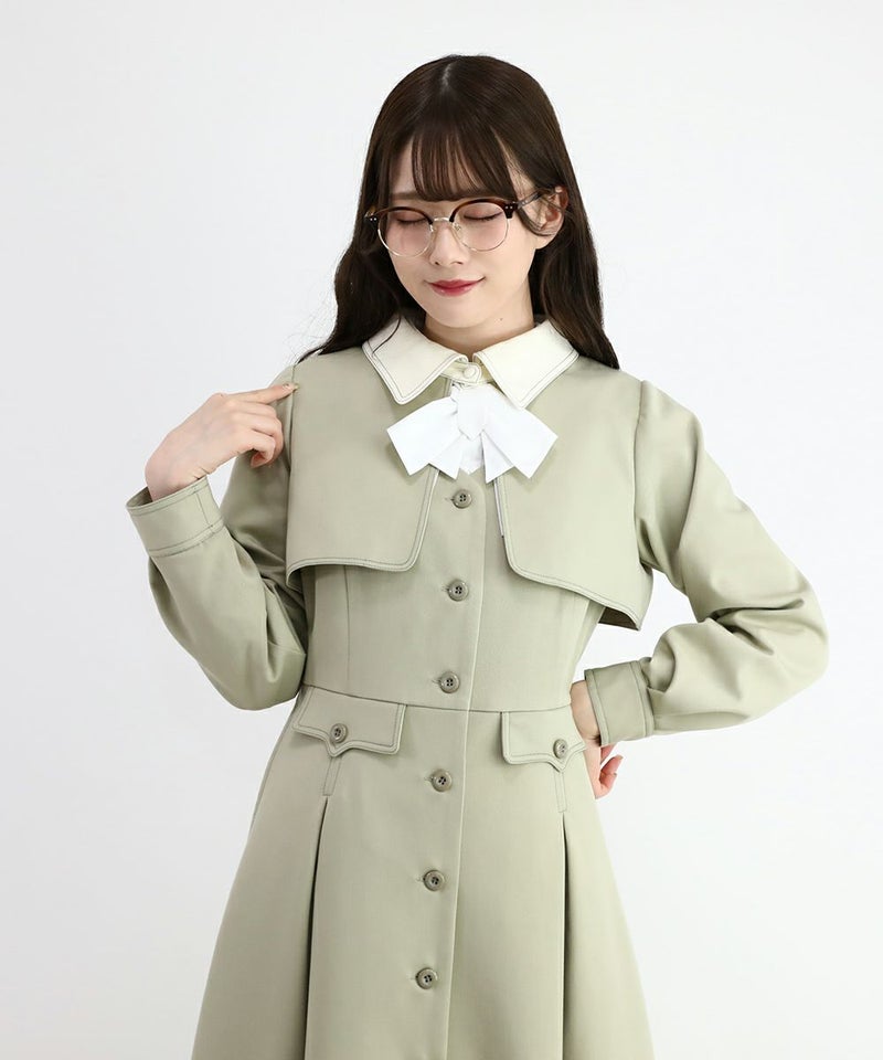 light khaki / 162cm / ブラウスとのレイヤード