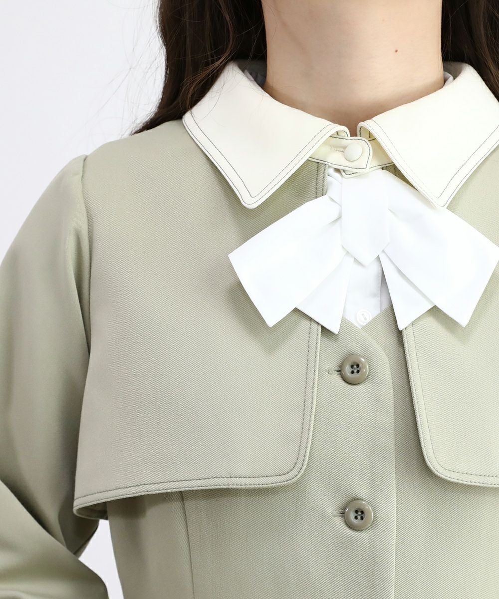 light khaki / 162cm / ブラウスとのレイヤード