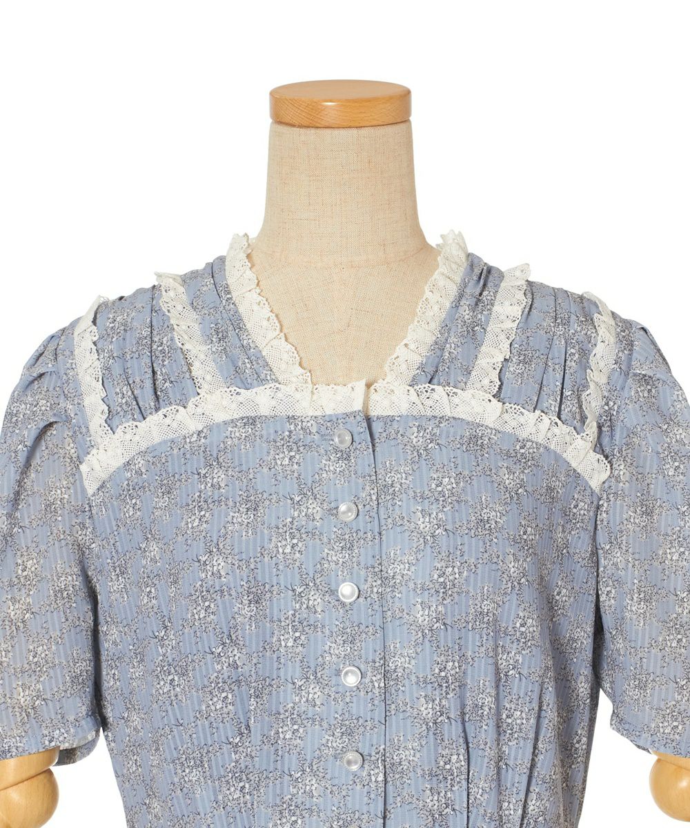 バック (light blue×white)