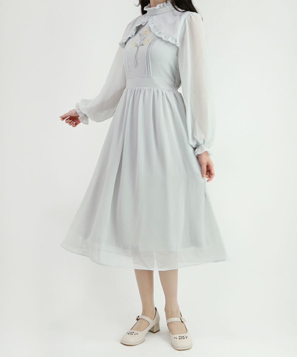 ポピーブーケ刺繍シアーワンピース/F i.n.t [45AE02j002] | F i.n.t