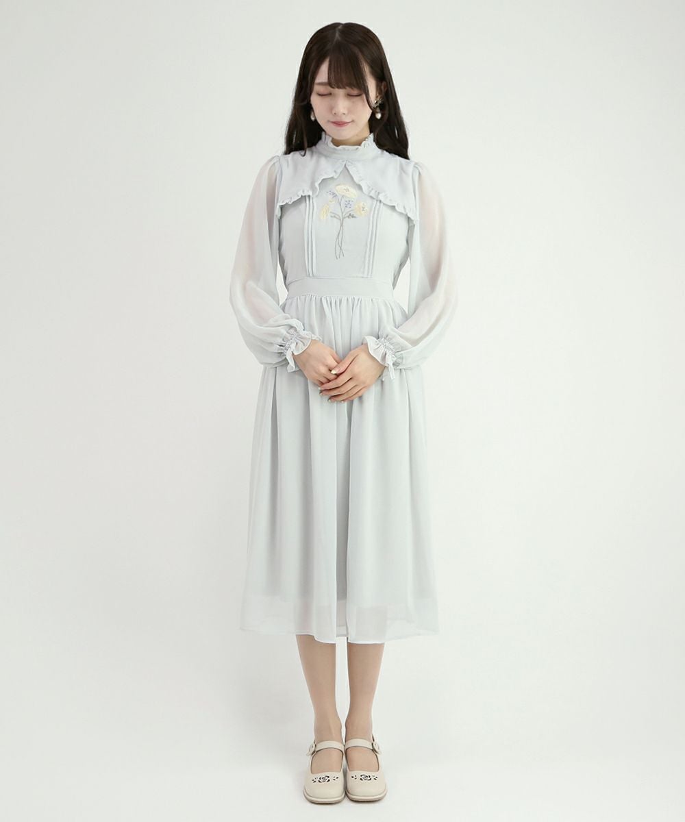 ポピーブーケ刺繍シアーワンピース/F i.n.t [45AE02j002] | F i.n.t