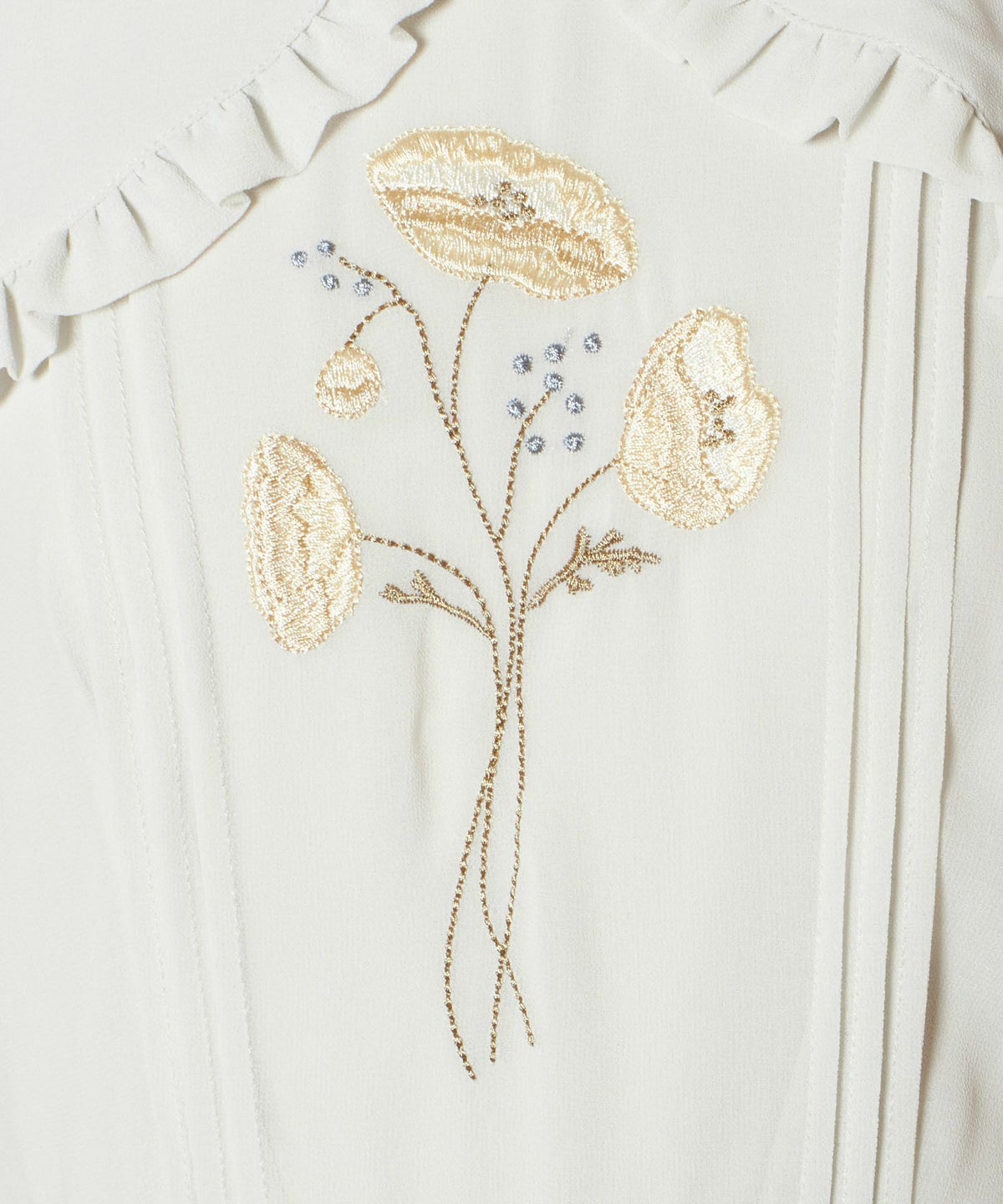 刺しゅうアップ (blue gray)