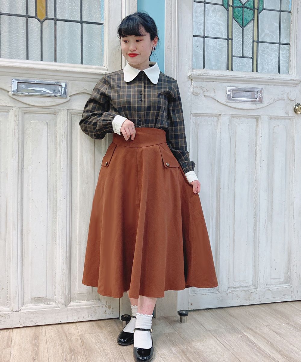 beige×brown / 146cm