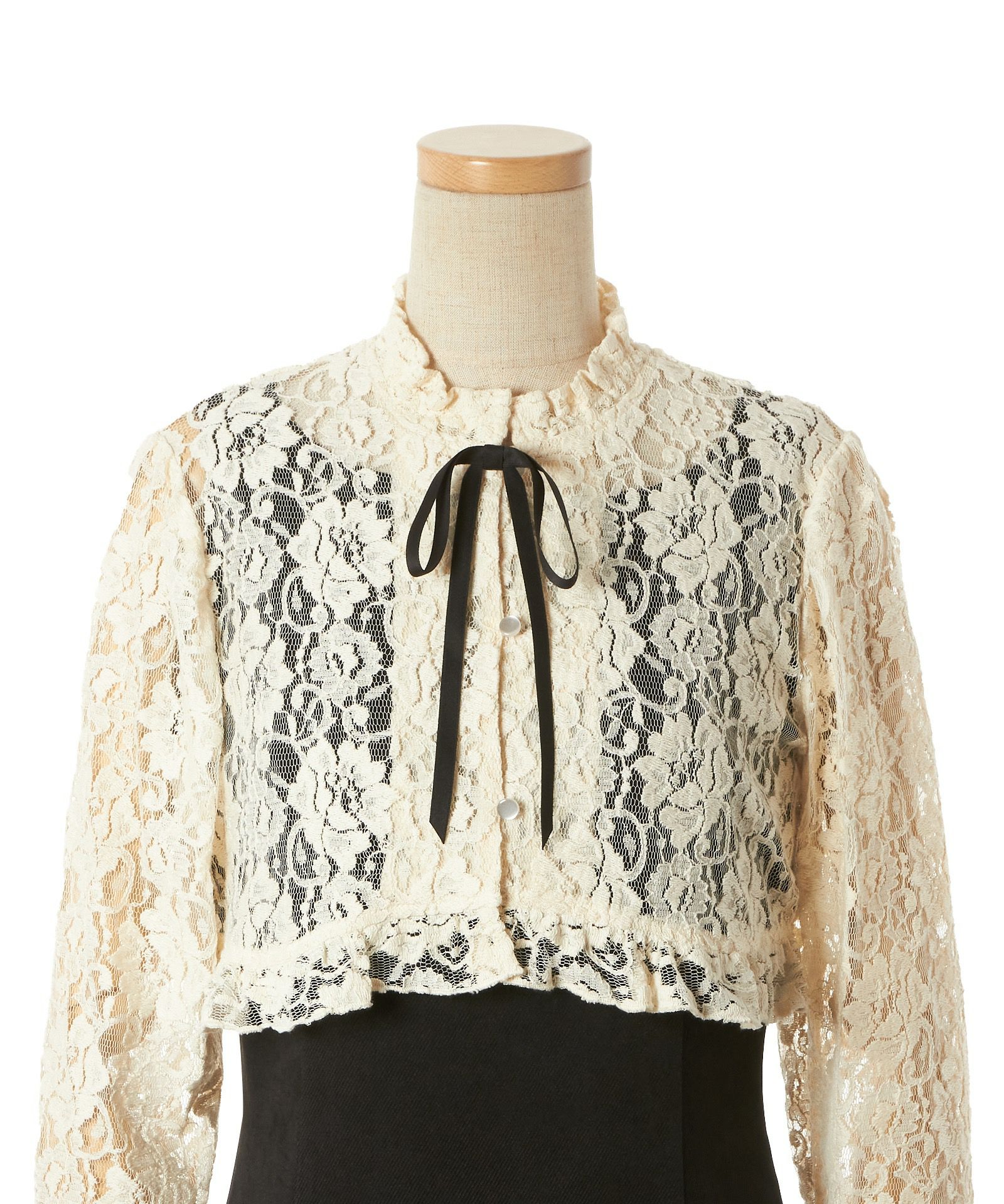 レースレイヤードナローフレアージャンパースカート/an another