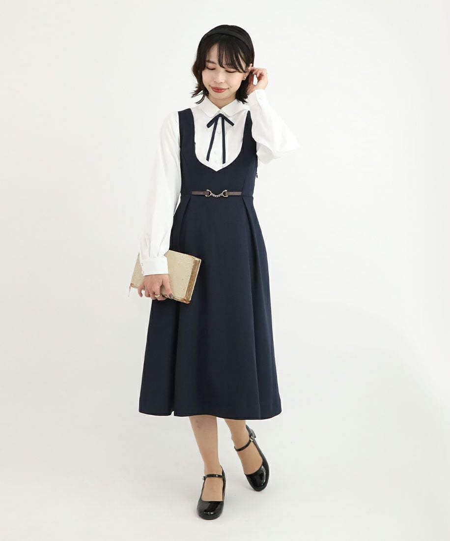 off white×navy / 158cm