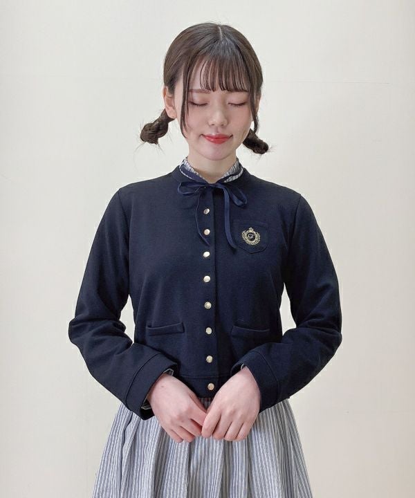□エンブレム刺繍カットソーカーディガン/F i.n.t [45AI05j006] | F
