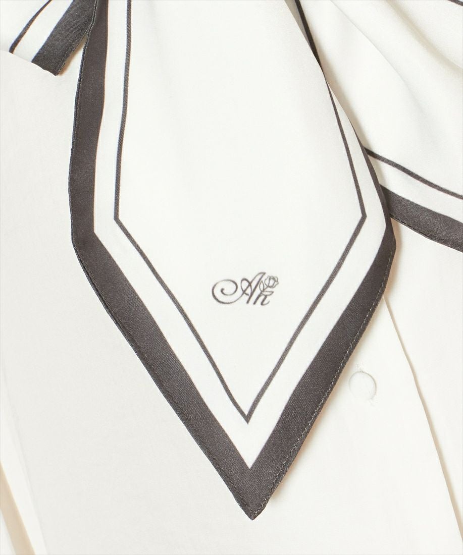 スカーフアップ (off white×black)