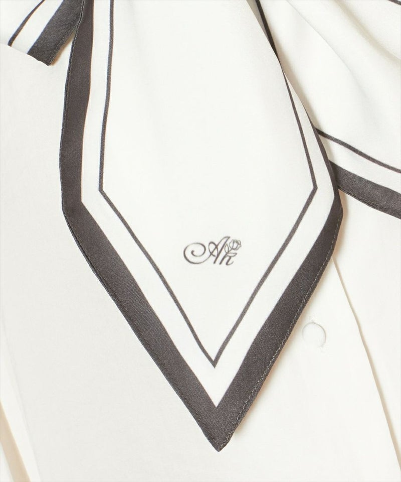 スカーフアップ (off white×black)