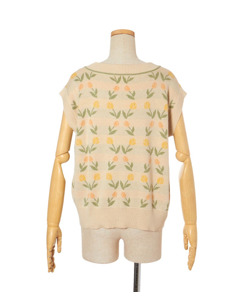 バック (beige×green)