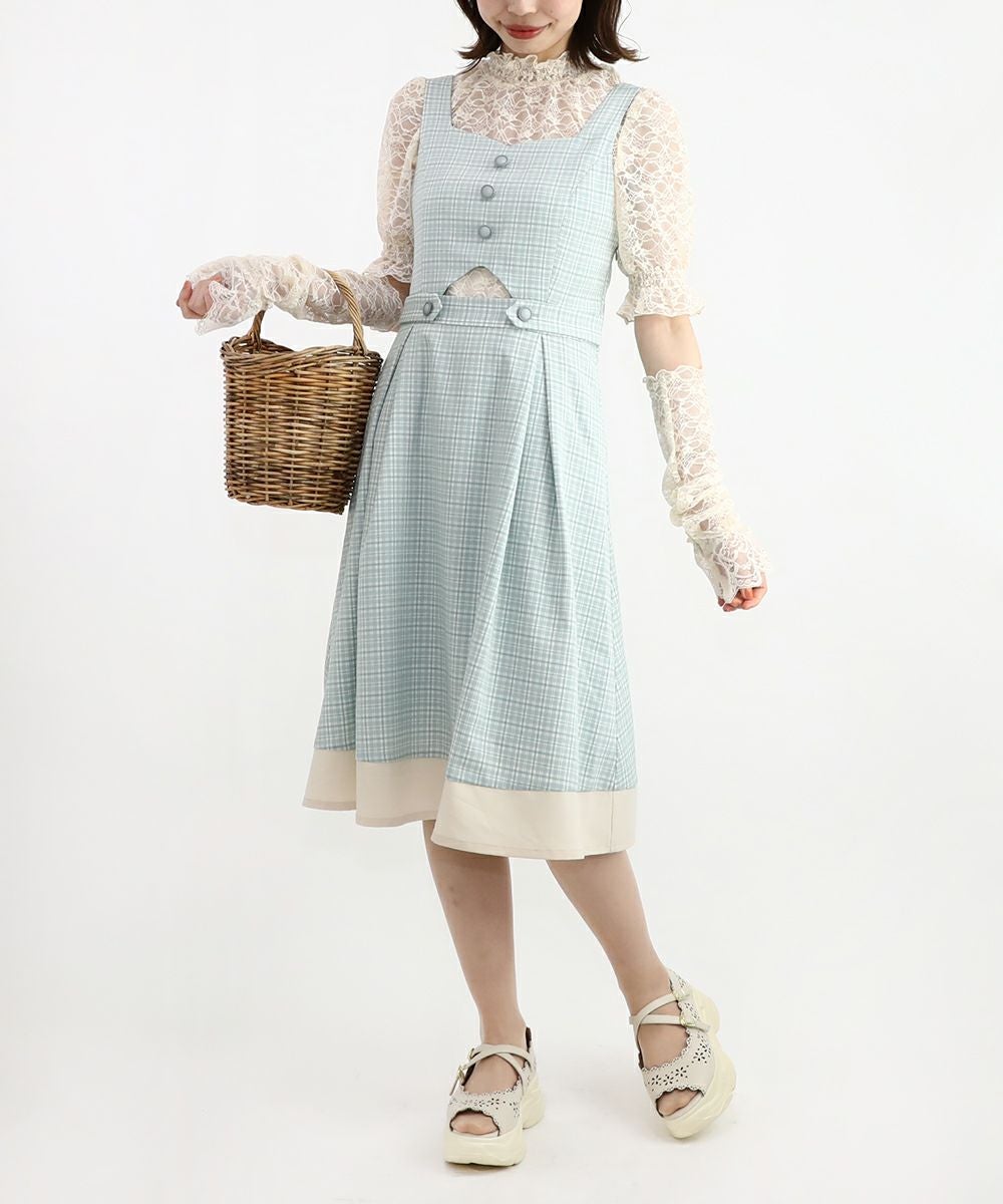 light green×white / 158cm / レースインナーとのレイヤード