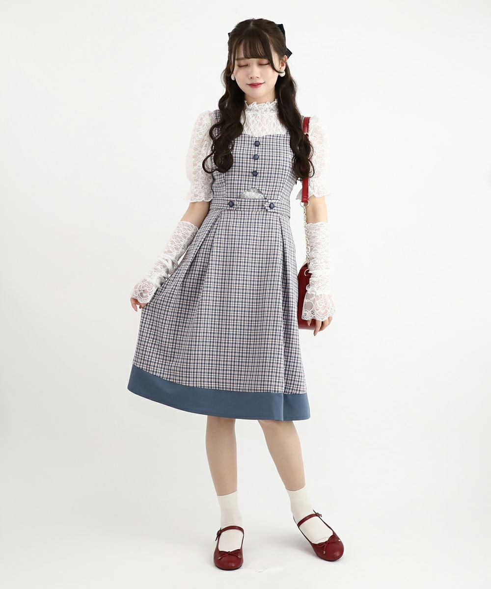 navy×pink / 162cm / レースインナーとのレイヤード