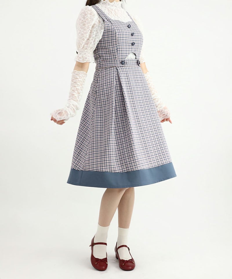 navy×pink / 162cm / レースインナーとのレイヤード