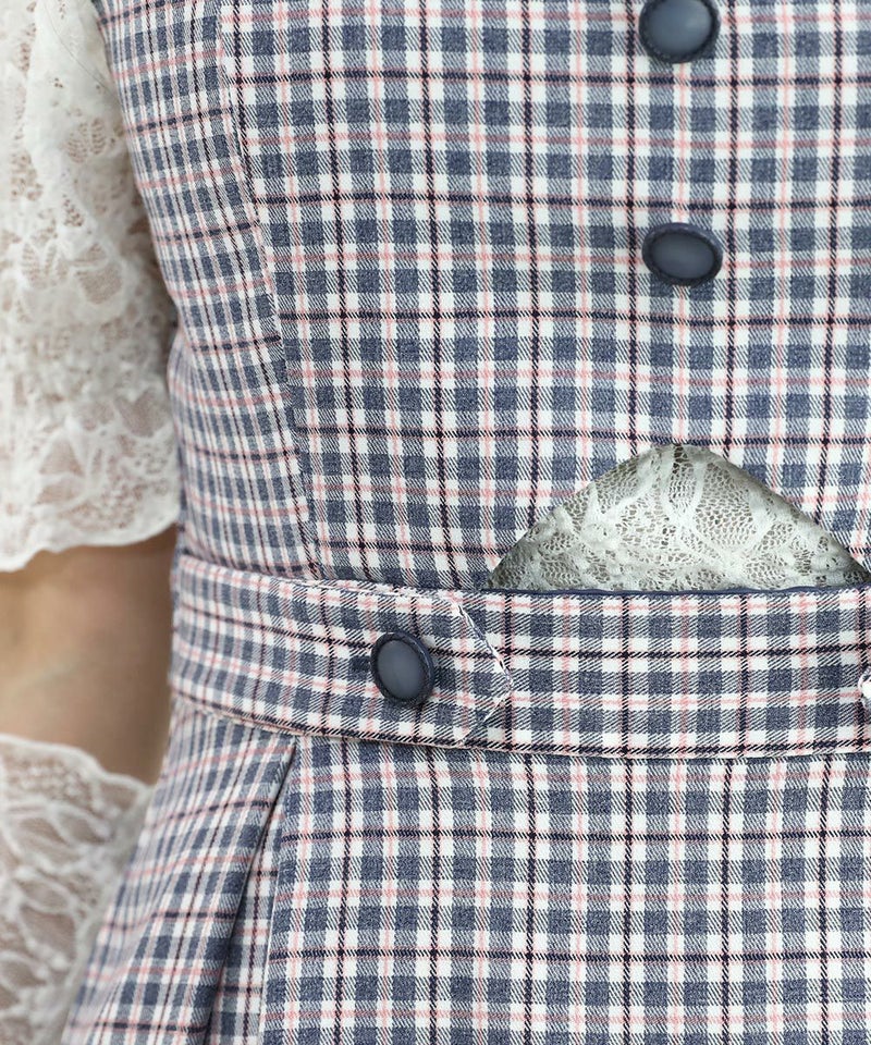 navy×pink / 162cm / レースインナーとのレイヤード