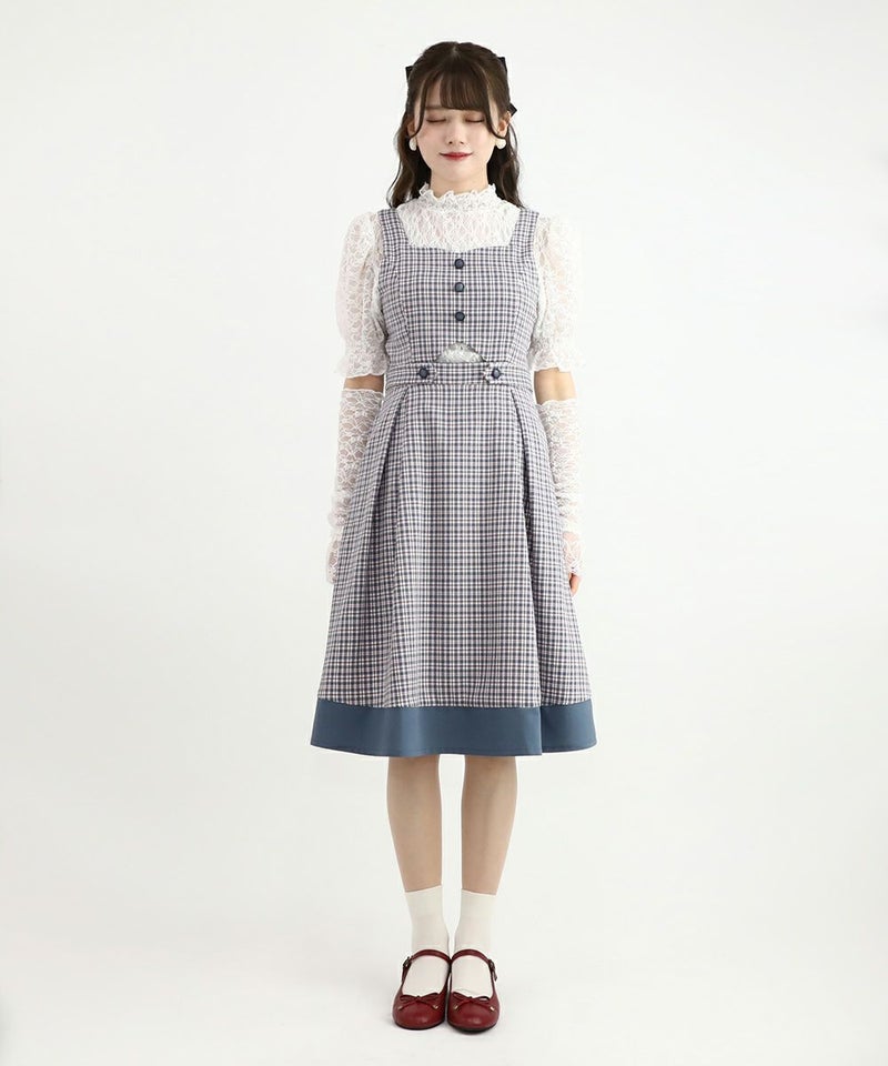 navy×pink / 162cm / レースインナーとのレイヤード