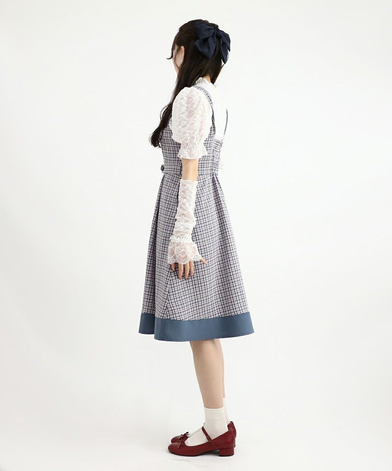 navy×pink / 162cm / レースインナーとのレイヤード